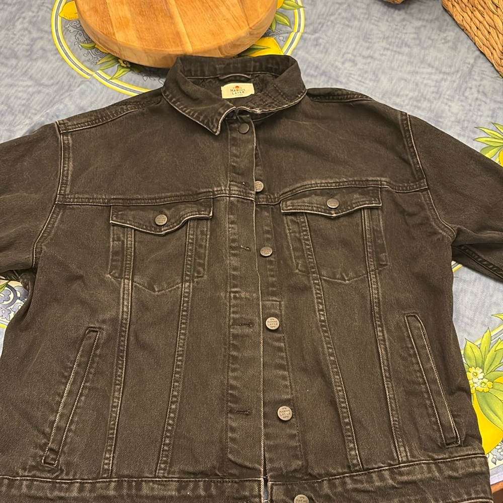 Marine Layer Black Denim Jacket XL | New Without Tags | Premium Wash